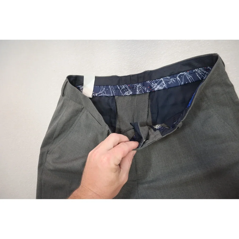 Nautica 2 Piece Suit Mens Size 44L 36x32 Grey Two Button Formal Excellent